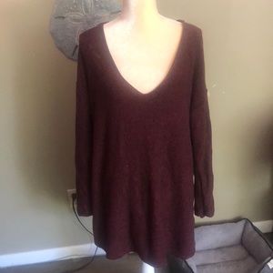 Maroon sweater/ sweater dress